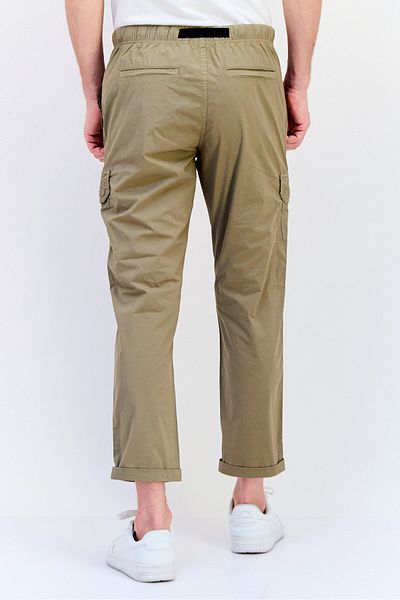 CELIO Men Regular Fit Solid Cargo Pants, Taupe