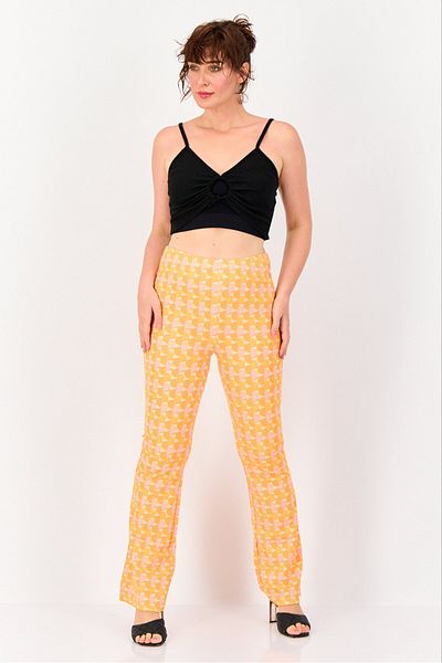 Cotton On Women Regular Fit Allover Print Wide Leg Pants, Multicolor