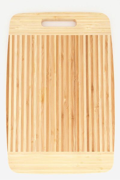 Bombay Stripe Bamboo Cutting Board, Brown