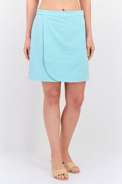 naked Women Plain Mini Skirt, Turquoise