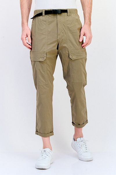 CELIO Men Regular Fit Solid Cargo Pants, Taupe