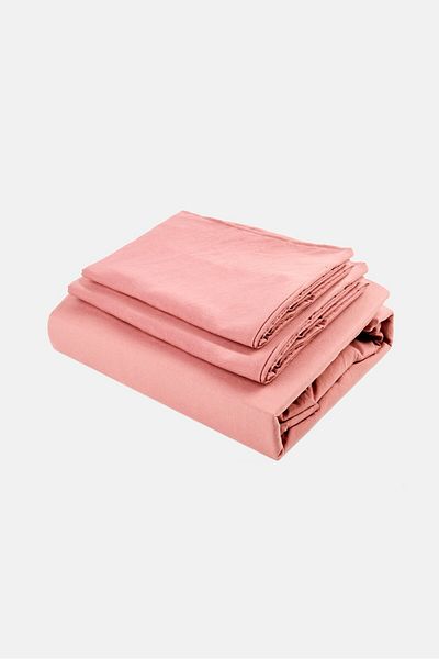 YOTO Queen Comfortable With Lasting Durable Fitted Sheet, Pink