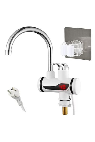 Generic FOTOFUN Electric Faucet for Water Heating + Mop, Broom, Kitchen Utensil Holder