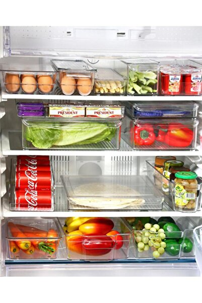 Generic Felli Specially Designed Pet Plastic Fridge Organizer with Cover Clear 30cm