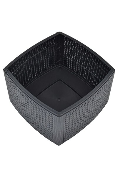 vidaxl Side Table Anthracite 54x54x36.5 cm Plastic