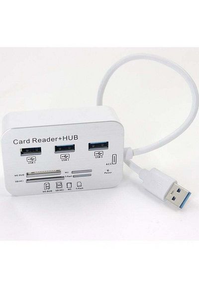 Generic 3 Port Type C 3.1 Hub with Card Reader MS SD M2 TF