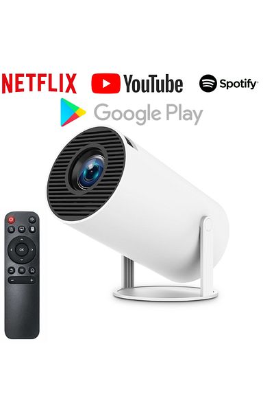 OEM Videoproiector portabil SMART cu Android 13 NETFLIX, YOUTUBE, WI-FI 6, BT 5.0, 1280x720 HD