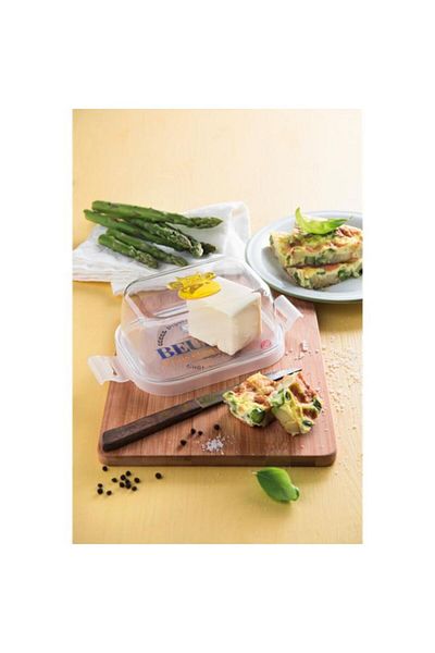 Generic Snips Rectangular Shape BPA Free Premium Plastic Farm Butter Keeper Clear 500ml