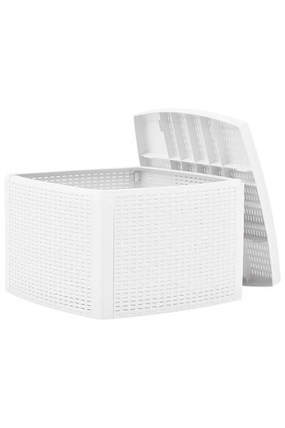 vidaxl Side Table White 54x54x36.5 cm Plastic