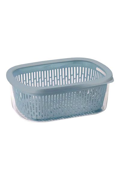 Generic Snips BPA-Free Plastic Rectangular Aroma Fridge Container Light Blue and Clear 4 Liter 000817