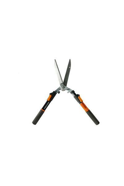 Generic Fiskars Power Lever Serrated Blade Telescopic Hedge Shear Black and Orange 10inch 391690-1013