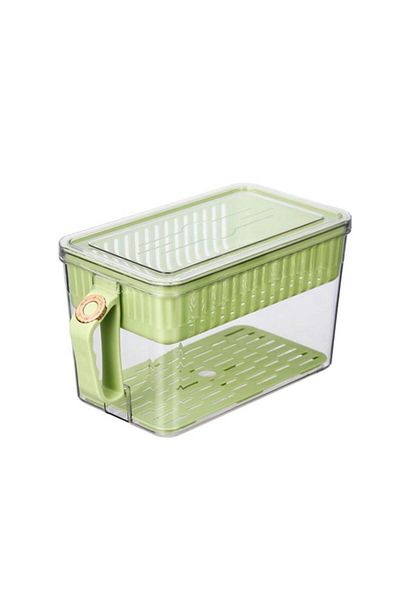 Generic Felli Refrigerator Container with Handle Green and Clear 29cm Y1K110210-SG