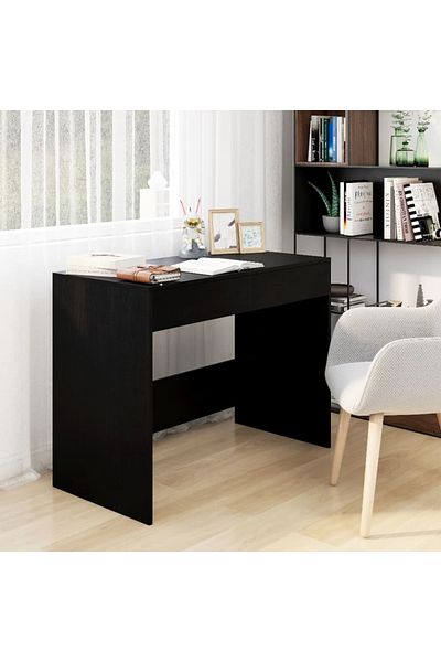 vidaxl Desk Black 101x50x76.5 cm Engineered Wood