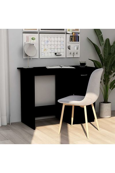 vidaxl Desk Black 100x50x76 cm Engineered Wood