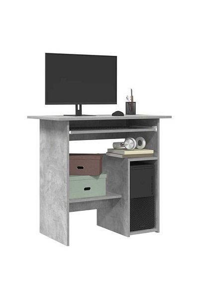 vidaxl Desk Concrete Grey 80x45x74 cm Engineered Wood