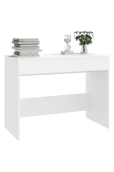 vidaxl Desk White 101x50x76.5 cm Engineered Wood