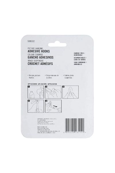 ACE 12-Piece Damage Free Adhesive Picture Hanging Strips White
