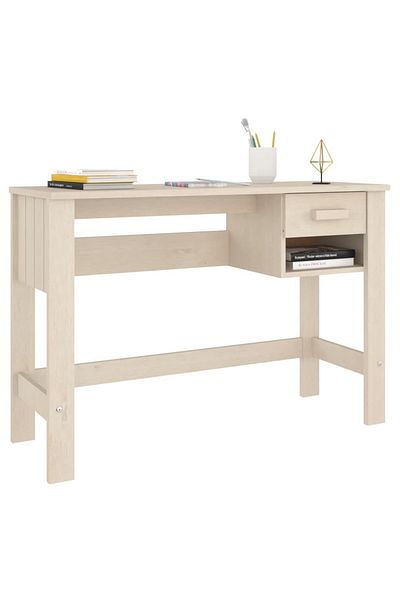 vidaxl Desk HAMAR Honey Brown 110x40x75 cm Solid Wood Pine
