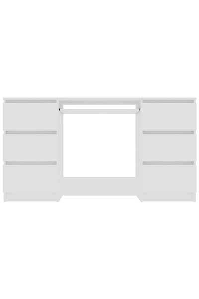 vidaxl Writing Desk White 140x50x77 cm Engineered Wood