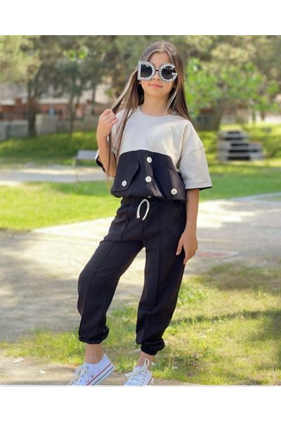 Modaayaz Both Comfortable and Stylish Black Candy Favorite Style Girl Model Top and Bottom Set