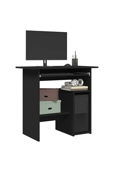 vidaxl Desk Black 80x45x74 cm Engineered Wood