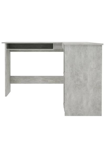 vidaxl L-Shaped Corner Desk Concrete Grey 120x140x75 cm Engineered Wood