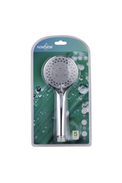 Generic NEWSTAR Elegant and Modern Design Round Durable Handheld Shower Silver 10cm