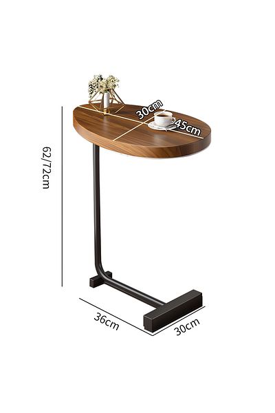 VINNYSEN Side Table, C Shaped End Table, Side Tables Living Room