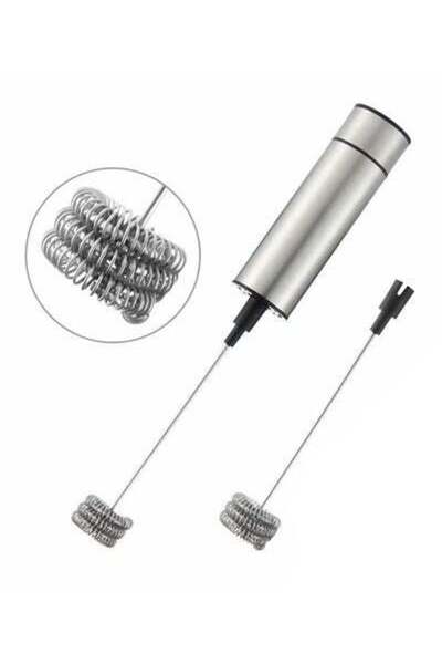 HALAMODO Electric Milk Frother Silver 24cm