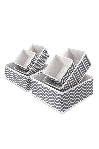 HALAMODO Storage Organizer Set Includes 6 bins: 2 Big: 28*28*13cm 2 Meduim: 28*14*13cm 2 Small bin:14*14*13cm