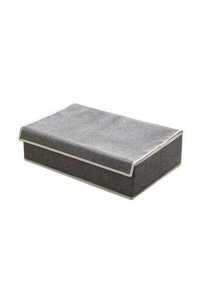 HALAMODO Cotton Underwear Storage Box Grey 46x31x12cm
