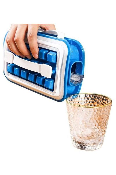 Generic XiuWoo Portable Ice Cube Molds Flask With Lid Multicolour