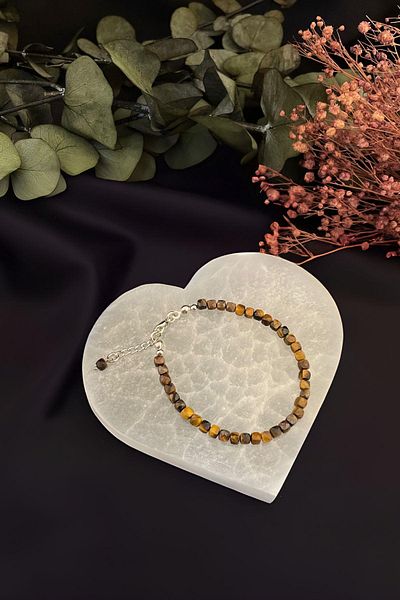 Dünya Doğal Taş Tiger Eye Stone Bracelet