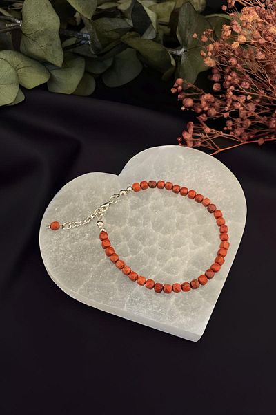 Dünya Doğal Taş Red Jasper Stone Bracelet