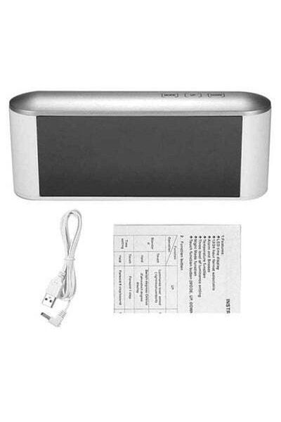 HALAMODO Multi-Functional LED Digital Alarm Clock White/Black