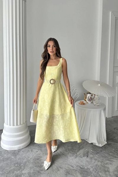 modamtn Yellow Cup Long Dress
