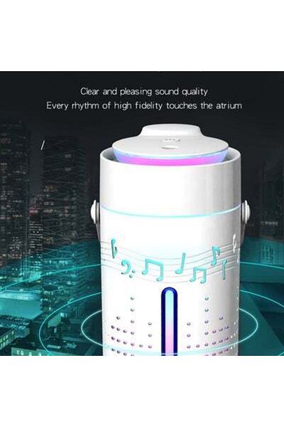 HALAMODO 1000ml Mist Essential Oil Diffuser With Bluetooth Speaker White