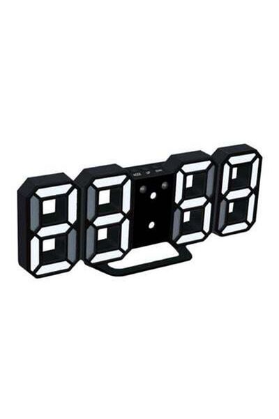 HALAMODO 3D LED Digital Alarm Clock Black 22.00X4.50X9.80centimeter