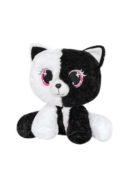STIP PLUSH CAT BLACK AND WHITE 25CM