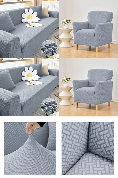 ARİFE HOME Jacquard 3311 Brick Pattern Stretch Elastic Sofa Cover Set Stretchy Sofa Bed Sofa Cover