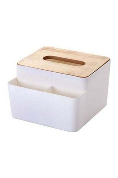HALAMODO Tissue Holder White/Beige 15x10centimeter