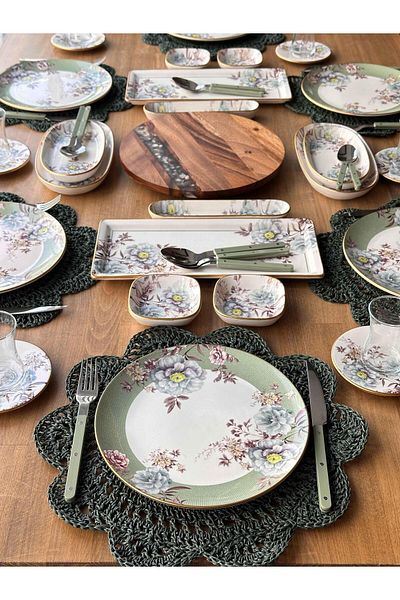 ROSSEV Breakfast Set Dorati 61 Pieces for 6 People