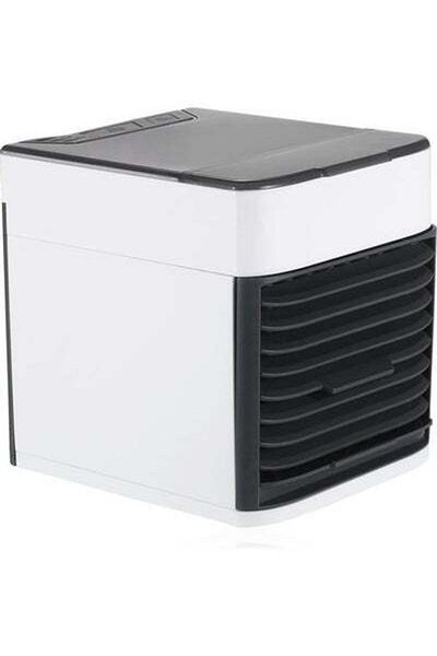 HALAMODO Mini Portable Air Conditioner Fan Noiseless Evaporative Air Humidifier Black 18.0x17.0x15.0cm