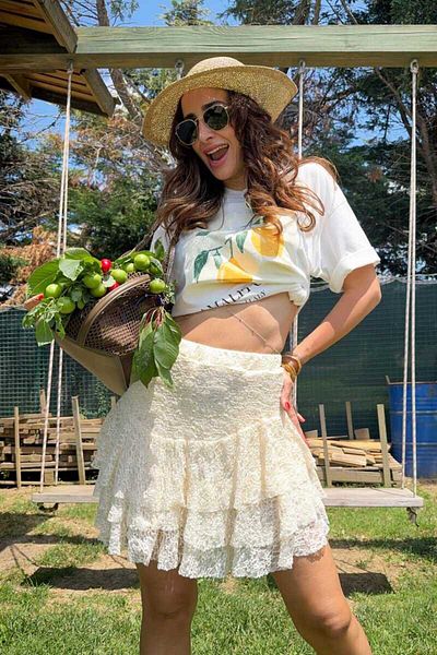 Clothing palette Lace Fold Short Skirt