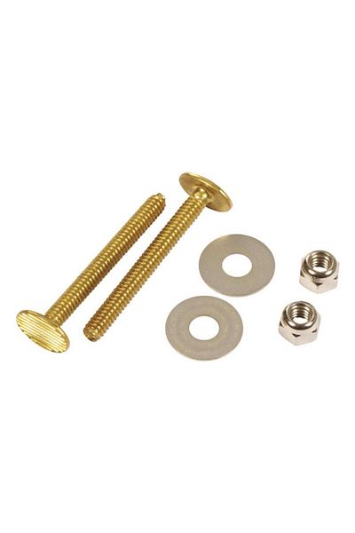 ACE Heavy Duty Brass Toilet Bolt Set Gold 1/4 x 2-1/4inch