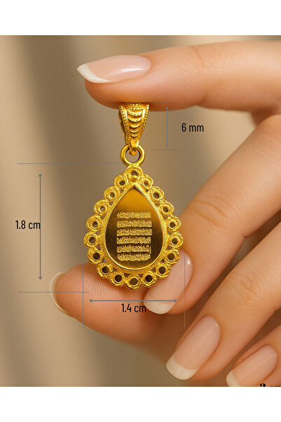 kuyumcu nurettin 2 gr (GRAM) Ayetel Kürsi Kolye Ucu 22 Ayar Altın