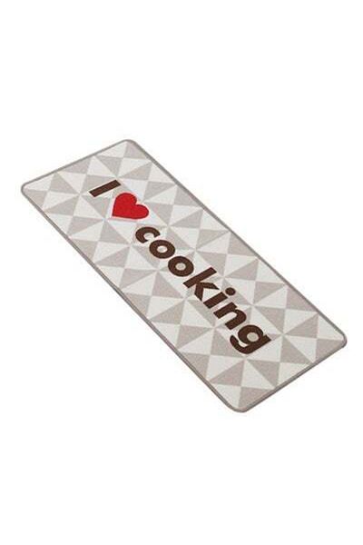 HALAMODO Non-Slip Printed Floor Mat Grey/Brown M
