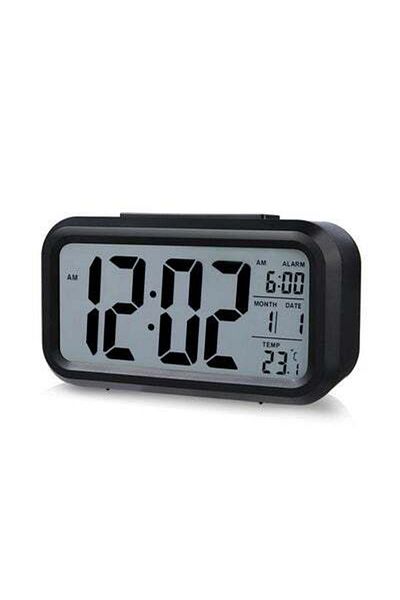 HALAMODO LED Digital Electronic Alarm Clock Black 130 x 72 x 44cm