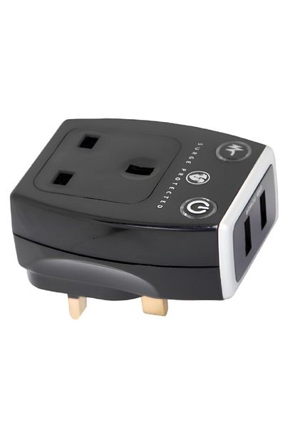 ACE 13A Fused 1 Gang Universal Adaptor Black