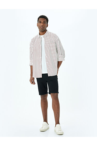 Koton Τζιν σορτς βερμούδας με λεπτή εφαρμογή τσέπης